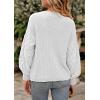 imagePRETTYGARDEN Womens Fall 2025 Pullover Sweater Casual Long Sleeve Loose Chunky Knit Tops Blouse Winter Fashion ClothingWhite