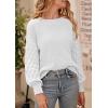 imagePRETTYGARDEN Womens Fall 2025 Pullover Sweater Casual Long Sleeve Loose Chunky Knit Tops Blouse Winter Fashion ClothingWhite