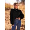 imagePRETTYGARDEN Womens Fall Oversized Pullover Sweaters Casual Crewneck Long Sleeve Chunky Cable Knit Tops Winter ClothingBlack
