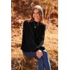 imagePRETTYGARDEN Womens Fall Oversized Pullover Sweaters Casual Crewneck Long Sleeve Chunky Cable Knit Tops Winter ClothingBlack