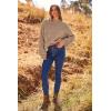 imagePRETTYGARDEN Womens Fall Oversized Pullover Sweaters Casual Crewneck Long Sleeve Chunky Cable Knit Tops Winter ClothingDark Apricot