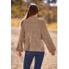 imagePRETTYGARDEN Womens Fall Oversized Pullover Sweaters Casual Crewneck Long Sleeve Chunky Cable Knit Tops Winter ClothingDark Apricot