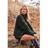 imagePRETTYGARDEN Womens Fall Oversized Pullover Sweaters Casual Crewneck Long Sleeve Chunky Cable Knit Tops Winter ClothingDark Green