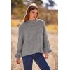 imagePRETTYGARDEN Womens Fall Oversized Pullover Sweaters Casual Crewneck Long Sleeve Chunky Cable Knit Tops Winter ClothingGrey