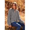 imagePRETTYGARDEN Womens Fall Oversized Pullover Sweaters Casual Crewneck Long Sleeve Chunky Cable Knit Tops Winter ClothingGrey