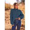 imagePRETTYGARDEN Womens Fall Oversized Pullover Sweaters Casual Crewneck Long Sleeve Chunky Cable Knit Tops Winter ClothingGrey Blue