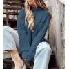imagePRETTYGARDEN Womens Fall Oversized Pullover Sweaters Casual Crewneck Long Sleeve Chunky Cable Knit Tops Winter ClothingGrey Blue