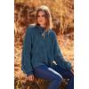 imagePRETTYGARDEN Womens Fall Oversized Pullover Sweaters Casual Crewneck Long Sleeve Chunky Cable Knit Tops Winter ClothingGrey Blue