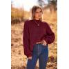 imagePRETTYGARDEN Womens Fall Oversized Pullover Sweaters Casual Crewneck Long Sleeve Chunky Cable Knit Tops Winter ClothingWine Red