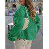 imagePRETTYGARDEN Womens Fall Oversized Sweaters Casual Crewneck Pullover Long Sleeve Fuzzy Chunky Knit Tops BlouseGreen