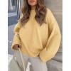 imagePRETTYGARDEN Womens Fall Oversized Sweaters Casual Crewneck Pullover Long Sleeve Fuzzy Chunky Knit Tops BlouseYellow