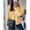imagePRETTYGARDEN Womens Fall Oversized Sweaters Casual Crewneck Pullover Long Sleeve Fuzzy Chunky Knit Tops BlouseYellow