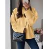 imagePRETTYGARDEN Womens Fall Oversized Sweaters Casual Crewneck Pullover Long Sleeve Fuzzy Chunky Knit Tops BlouseYellow
