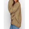 imagePRETTYGARDEN Womens Fall Oversized Sweaters Long Sleeve V Neck Dressy Casual Chunky Knit Loose Pullover Tops Winter ClothingApricot