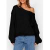 imagePRETTYGARDEN Womens Fall Oversized Sweaters Long Sleeve V Neck Dressy Casual Chunky Knit Loose Pullover Tops Winter ClothingBlack