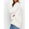 imagePRETTYGARDEN Womens Fall Oversized Sweaters Long Sleeve V Neck Dressy Casual Chunky Knit Loose Pullover Tops Winter ClothingWhite