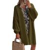 imagePRETTYGARDEN Womens Long Cardigan Sweaters 2025 Fall Trendy Oversized Knit Open Front Jacket Coats Winter Clothes OuterwearArmy Green