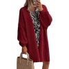 imagePRETTYGARDEN Womens Long Cardigan Sweaters 2025 Fall Trendy Oversized Knit Open Front Jacket Coats Winter Clothes OuterwearBurgundy