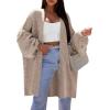 imagePRETTYGARDEN Womens Long Cardigan Sweaters 2025 Fall Trendy Oversized Knit Open Front Jacket Coats Winter Clothes OuterwearCamel
