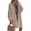 imagePRETTYGARDEN Womens Long Cardigan Sweaters 2025 Fall Trendy Oversized Knit Open Front Jacket Coats Winter Clothes OuterwearCamel