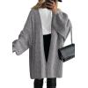 imagePRETTYGARDEN Womens Long Cardigan Sweaters 2025 Fall Trendy Oversized Knit Open Front Jacket Coats Winter Clothes OuterwearDark Grey