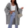 imagePRETTYGARDEN Womens Long Cardigan Sweaters 2025 Fall Trendy Oversized Knit Open Front Jacket Coats Winter Clothes OuterwearDark Grey