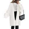 imagePRETTYGARDEN Womens Long Cardigan Sweaters 2025 Fall Trendy Oversized Knit Open Front Jacket Coats Winter Clothes OuterwearWhite