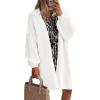 imagePRETTYGARDEN Womens Long Cardigan Sweaters 2025 Fall Trendy Oversized Knit Open Front Jacket Coats Winter Clothes OuterwearWhite