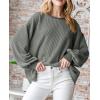 imagePRETTYGARDEN Womens Long Sleeve Tops 2025 Fall Fashion Shirts Trendy Clothes Casual Loose Crewneck Ribbed Knit Tunic BlouseGrey