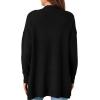 imagePRETTYGARDEN Womens Open Front Cardigan Long Sleeve Cozy Knit Sweaters Winter Fall Clothes 2025 Outerwear CoatsBlack