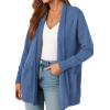 imagePRETTYGARDEN Womens Open Front Cardigan Long Sleeve Cozy Knit Sweaters Winter Fall Clothes 2025 Outerwear CoatsBlue