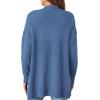 imagePRETTYGARDEN Womens Open Front Cardigan Long Sleeve Cozy Knit Sweaters Winter Fall Clothes 2025 Outerwear CoatsBlue
