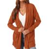 imagePRETTYGARDEN Womens Open Front Cardigan Long Sleeve Cozy Knit Sweaters Winter Fall Clothes 2025 Outerwear CoatsOrange