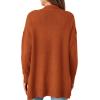 imagePRETTYGARDEN Womens Open Front Cardigan Long Sleeve Cozy Knit Sweaters Winter Fall Clothes 2025 Outerwear CoatsOrange