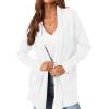 imagePRETTYGARDEN Womens Open Front Cardigan Long Sleeve Cozy Knit Sweaters Winter Fall Clothes 2025 Outerwear CoatsWhite