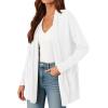 imagePRETTYGARDEN Womens Open Front Cardigan Long Sleeve Cozy Knit Sweaters Winter Fall Clothes 2025 Outerwear CoatsWhite