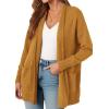 imagePRETTYGARDEN Womens Open Front Cardigan Long Sleeve Cozy Knit Sweaters Winter Fall Clothes 2025 Outerwear CoatsYellow
