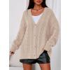 imagePRETTYGARDEN Womens Oversized Cable Knit Cardigan 2025 Fall Fashion Long Sleeve Open Front Chunky Sweaters Winter CoatsApricot