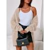 imagePRETTYGARDEN Womens Oversized Cable Knit Cardigan 2025 Fall Fashion Long Sleeve Open Front Chunky Sweaters Winter CoatsApricot