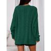 imagePRETTYGARDEN Womens Oversized Cable Knit Cardigan 2025 Fall Fashion Long Sleeve Open Front Chunky Sweaters Winter CoatsDark Green