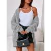 imagePRETTYGARDEN Womens Oversized Cable Knit Cardigan 2025 Fall Fashion Long Sleeve Open Front Chunky Sweaters Winter CoatsGrey