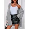 imagePRETTYGARDEN Womens Oversized Cable Knit Cardigan 2025 Fall Fashion Long Sleeve Open Front Chunky Sweaters Winter CoatsGrey