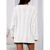 imagePRETTYGARDEN Womens Oversized Cable Knit Cardigan 2025 Fall Fashion Long Sleeve Open Front Chunky Sweaters Winter CoatsWhite