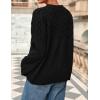 imagePRETTYGARDEN Womens Oversized Cable Knit Sweater 2025 Fall Long Sleeve Crewneck Chunky Pullover Tops Winter ClothesBlack