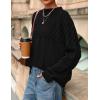 imagePRETTYGARDEN Womens Oversized Cable Knit Sweater 2025 Fall Long Sleeve Crewneck Chunky Pullover Tops Winter ClothesBlack