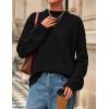 imagePRETTYGARDEN Womens Oversized Cable Knit Sweater 2025 Fall Long Sleeve Crewneck Chunky Pullover Tops Winter ClothesBlack