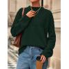 imagePRETTYGARDEN Womens Oversized Cable Knit Sweater 2025 Fall Long Sleeve Crewneck Chunky Pullover Tops Winter ClothesDark Green