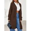 imagePRETTYGARDEN Womens Oversized Cardigan Sweaters 2025 Fall Long Sleeve Open Front Chunky Long Cardigans Knit Winter CoatsBrown