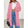 imagePRETTYGARDEN Womens Oversized Cardigan Sweaters 2025 Fall Long Sleeve Open Front Chunky Long Cardigans Knit Winter CoatsPink
