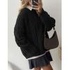 imagePRETTYGARDEN Womens Oversized Fall Sweaters 2025 Casual Long Sleeve Crewneck Chunky Cable Knit Pullover Tops Winter ClothesBlack